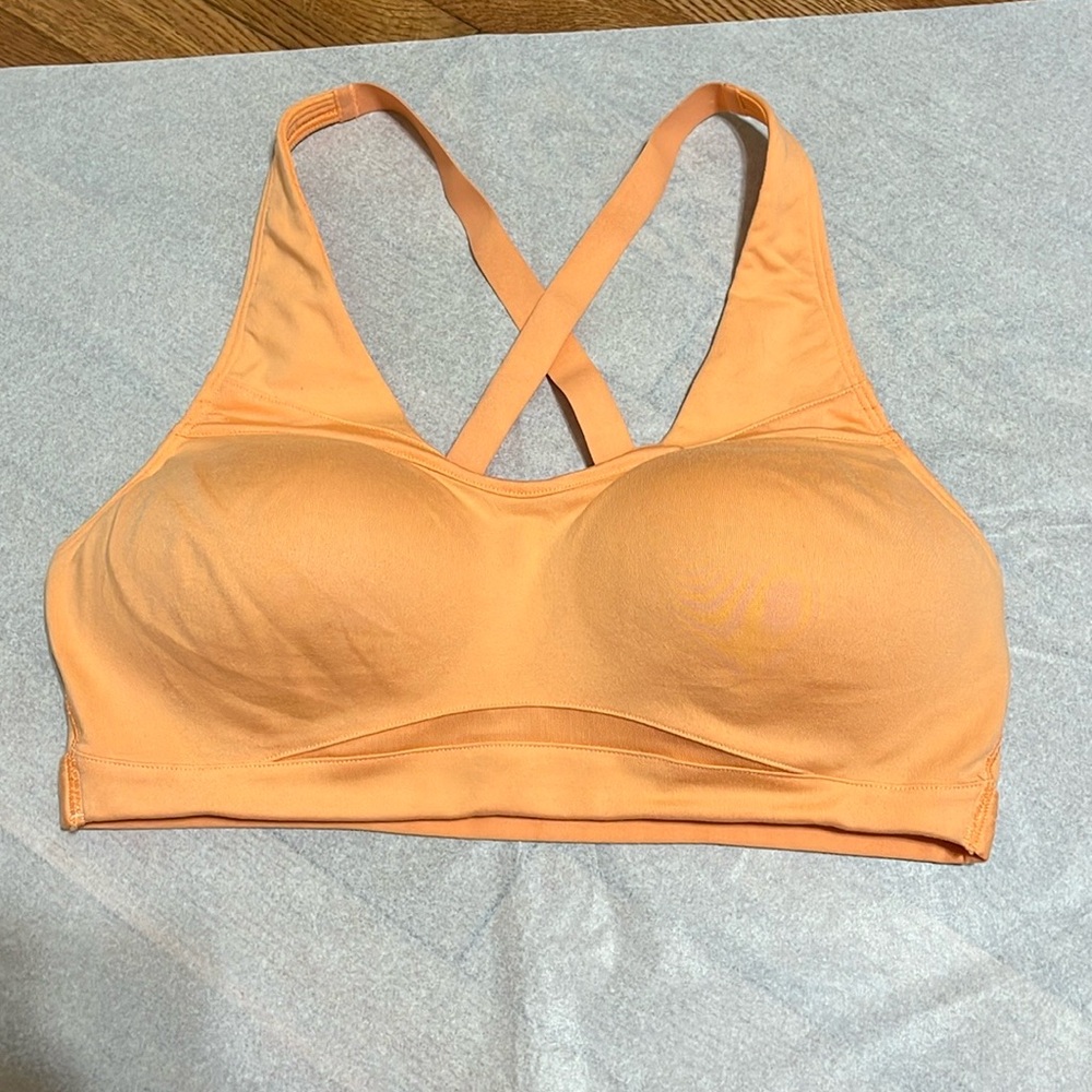 Under Armour Orange Sports Bra Size Large